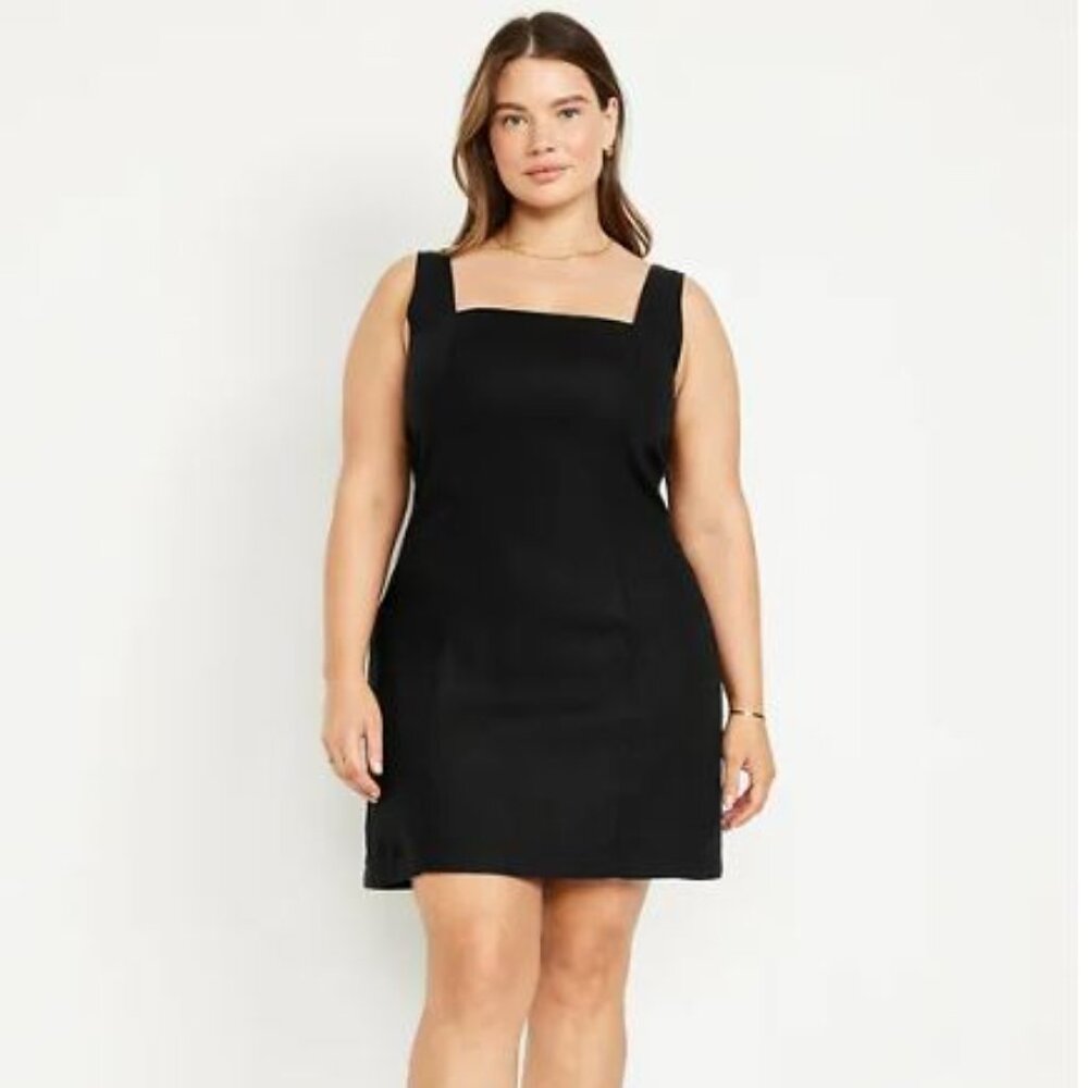 Old Navy, Linen Blend Square Neck Dress, XXL Tall